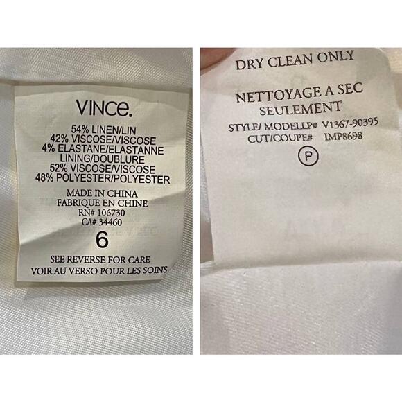 Vince Linen Blend Jacket Size 6 - Picture 5 of 8